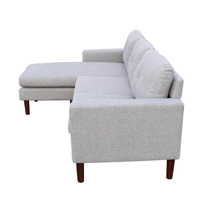SECCIONAL SPAZZIO NEW APOLO GRIS CLARO 197X140X73 CM - 3