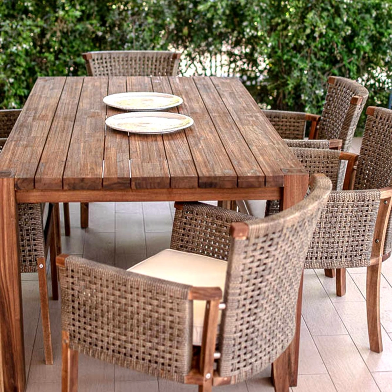 SET SPAZZIO RÍO CAFÉ COMEDOR TERRAZA MATE CON 6 SITIALES - 4