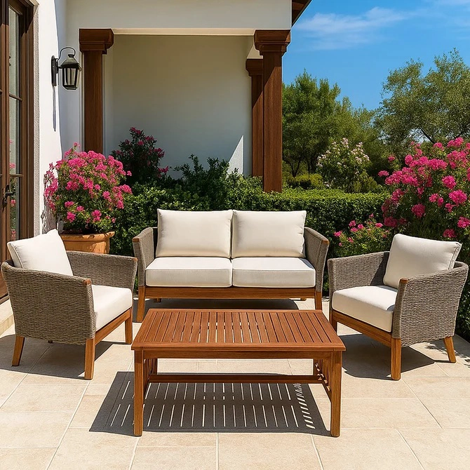 SET SPAZZIO RÍO CAFÉ LIVING TERRAZA 4 PIEZAS 2-1-1 - 1