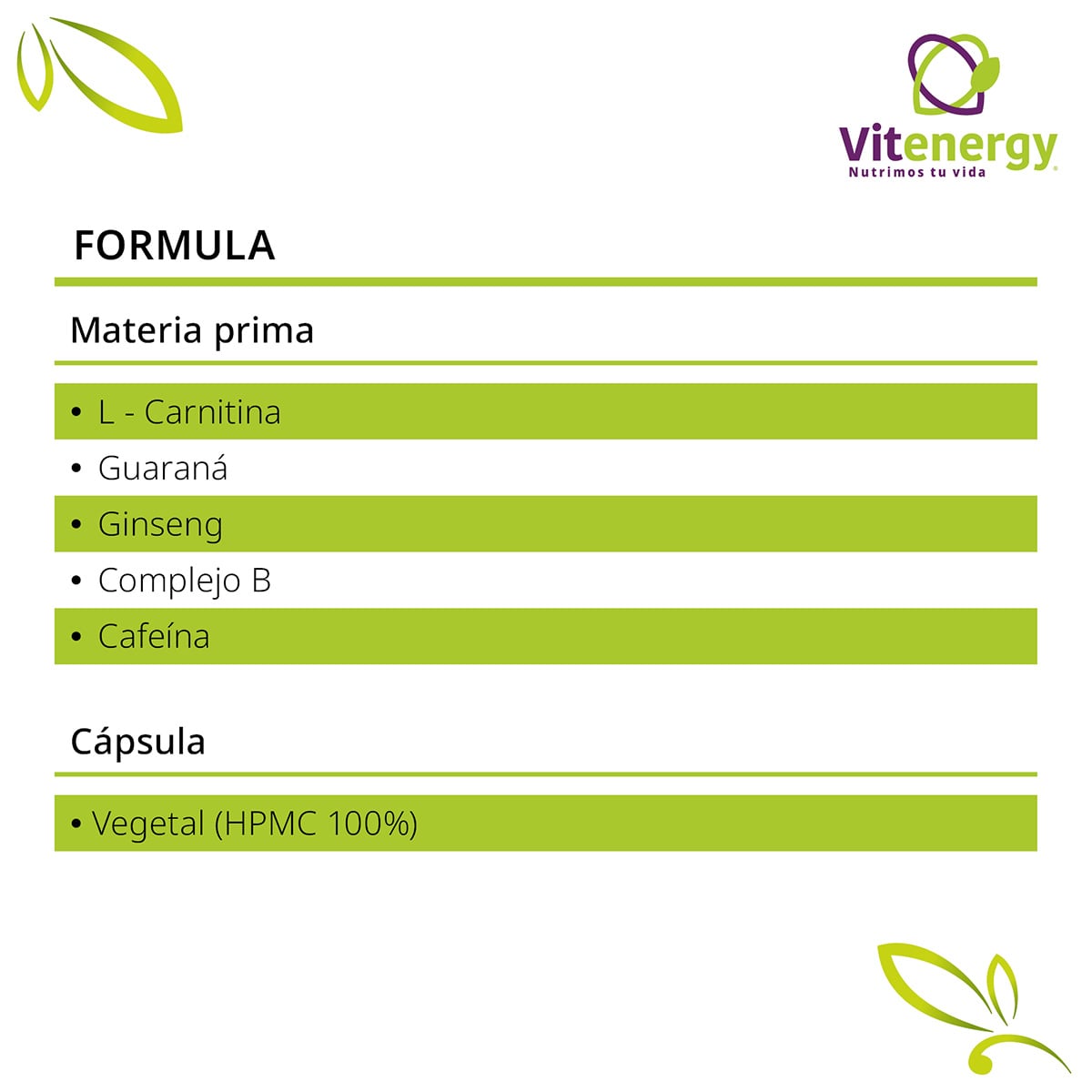 SUPLEMENTO ALIMENTICIO VITENERGY NATURAL ENERGY PLUS - 5
