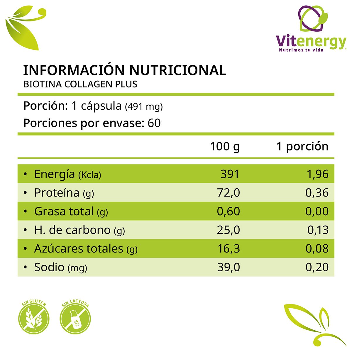 BIOTINA COLAGENO PLUS VITENERGY - 4