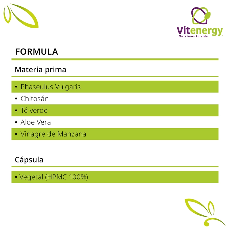 SUPLEMENTO ALIMENTICIO VITENERGY LIPO SLIM BLOQUEADOR CARBOHIDRATOS - 4