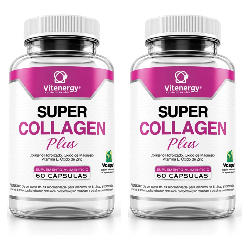 COLÁGENO VITENERGY+ZINC+MAGNESIO - VITAMINA E SÚPER COLLAGEN PLUS  HUESOS  ARTICULACIONES PACK X2 - 1