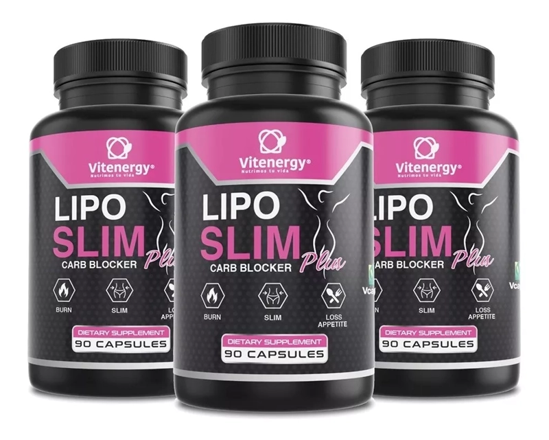 SUPLEMENTO ALIMENTICIO VITENERGY LIPO SLIM- BLOQUEADOR CARBOHIDRATOS - CONTROL DE PESO PACK 3 - 1