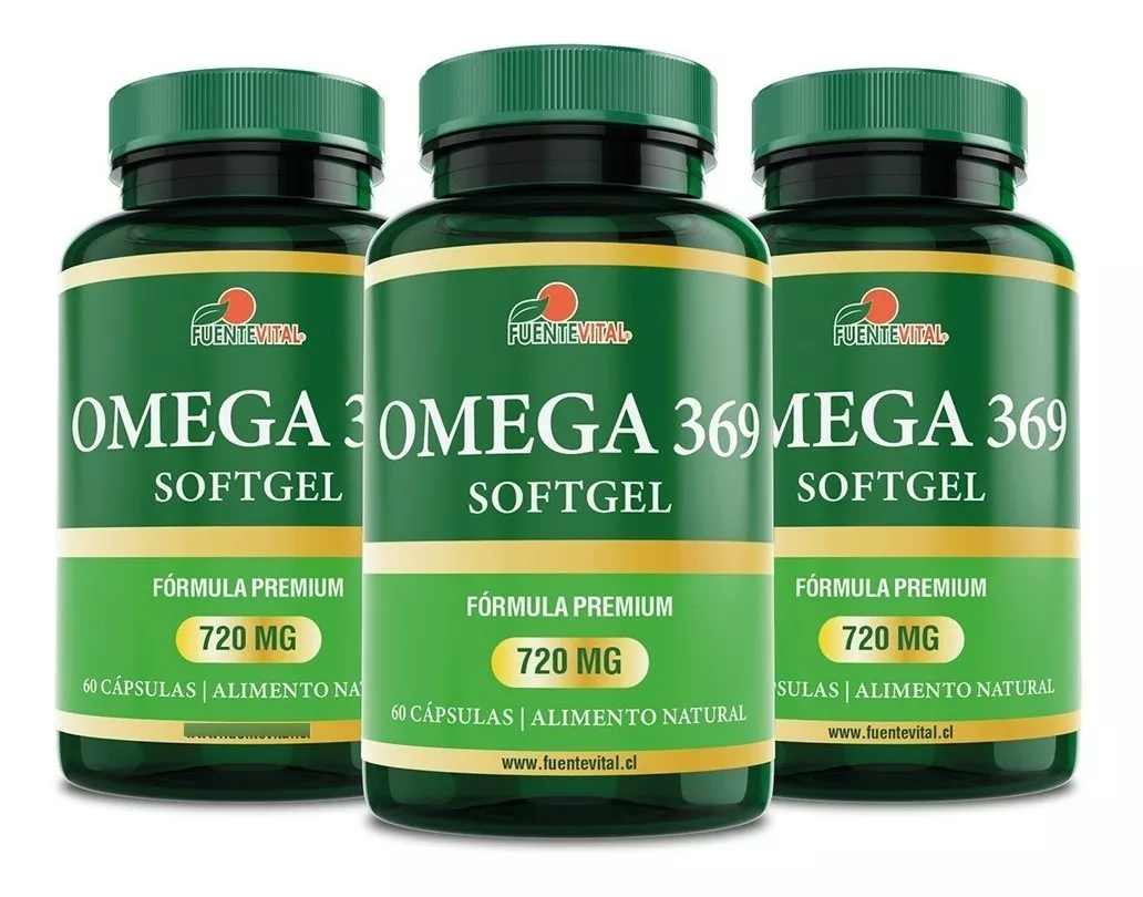MULTI OMEGA 3 6 9 FÓRMULA TRIPLE FUENTE VITAL - EPA/DHA - OFERTA PACK X 3 - 1
