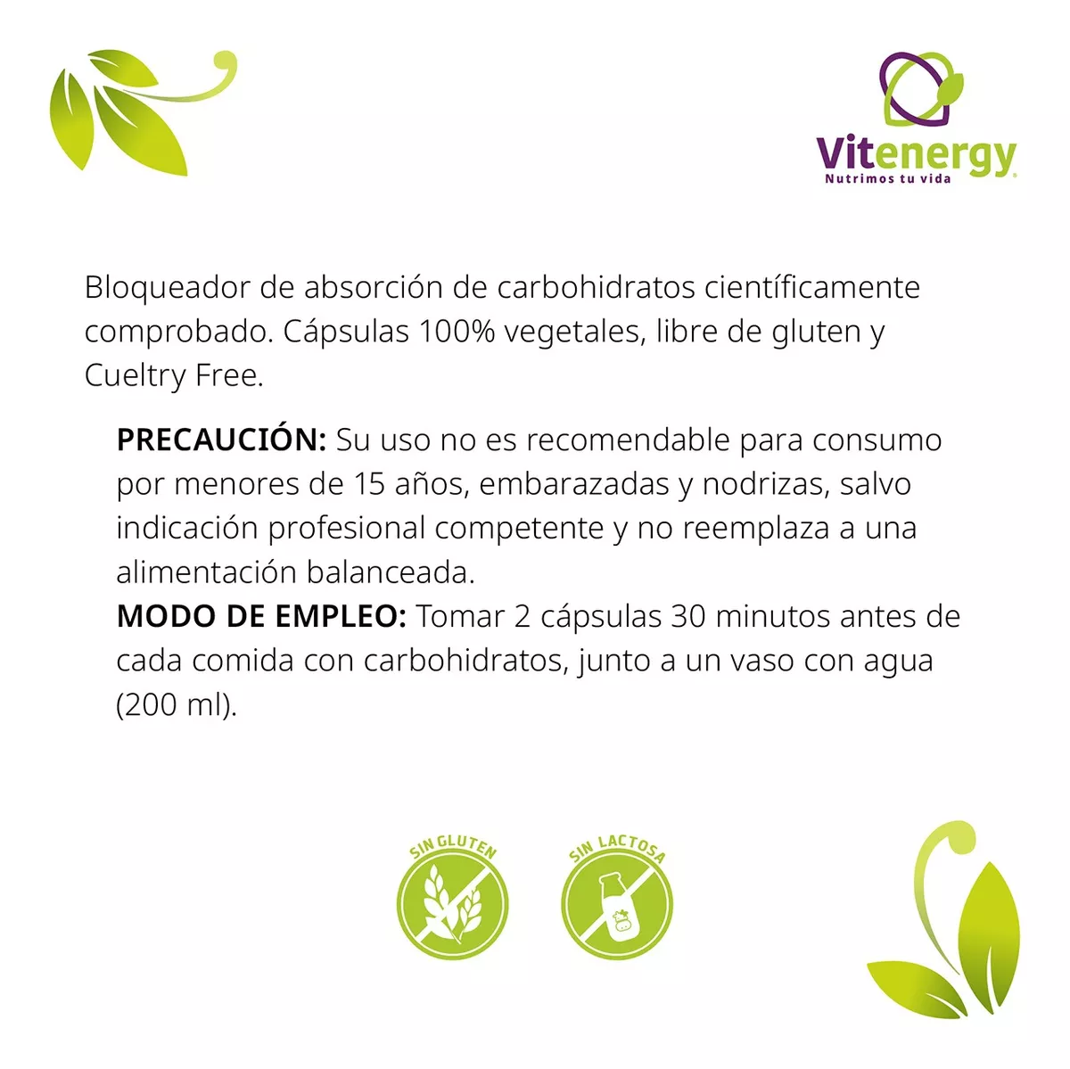SUPLEMENTO ALIMENTICIO VITENERGY LIPO SLIM + TÉ VERDE - VINAGRE DE MANZANA. PACK OFERTA! - 3