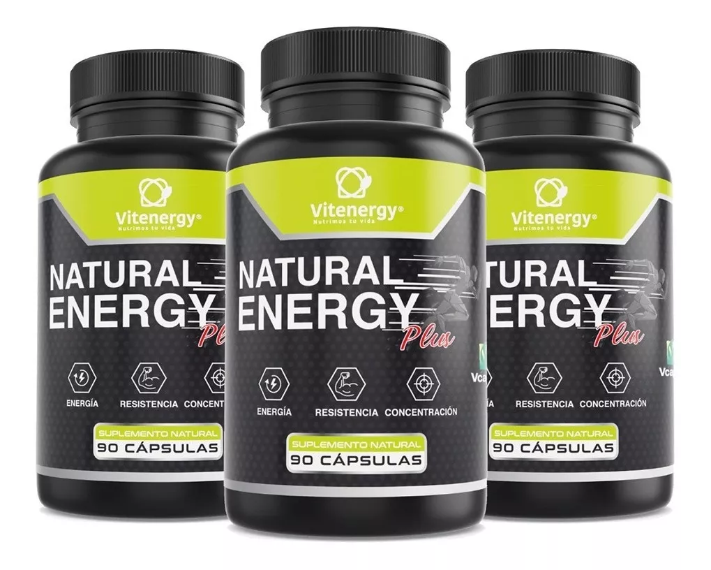 SUPLEMENTO ALIMENTICIO VITENERGY NATURAL ENERGY PLUS- COMPLEJO B + ENERGIZANTE 100% NATURAL PACK X 3 - 1