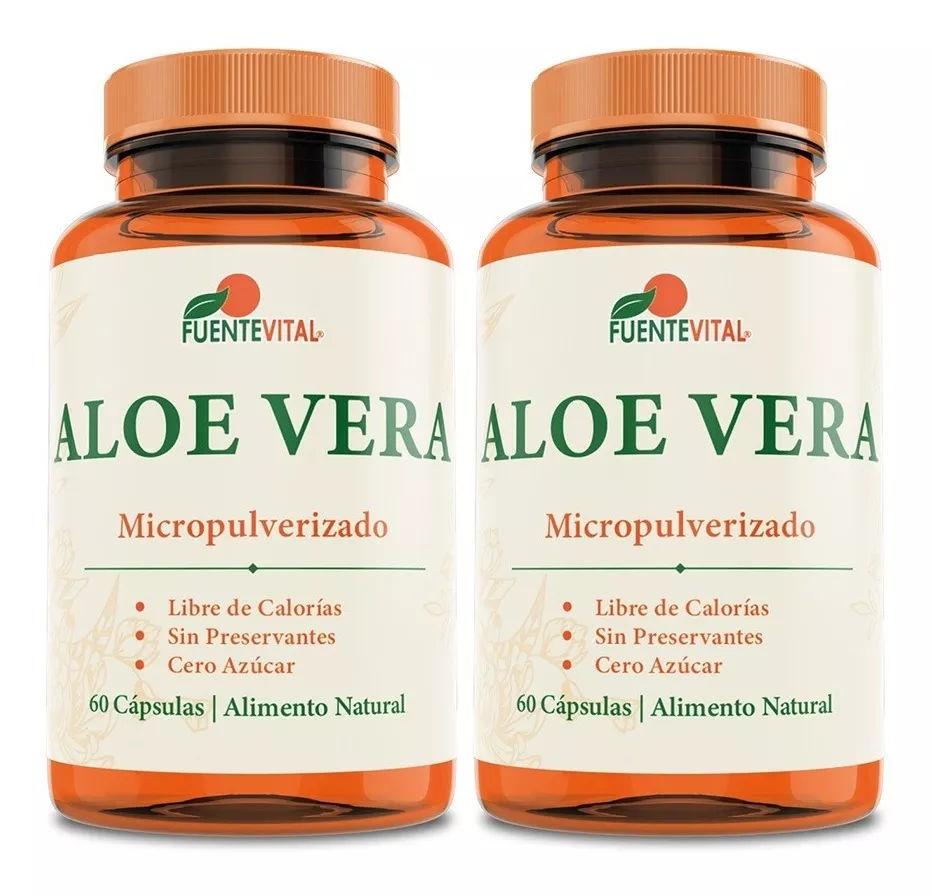 ALOE VERA FUENTE VITAL 100% CÁPSULAS VEGAN ESTREÑIMIENTO DIGESTIÓN X2 - 1