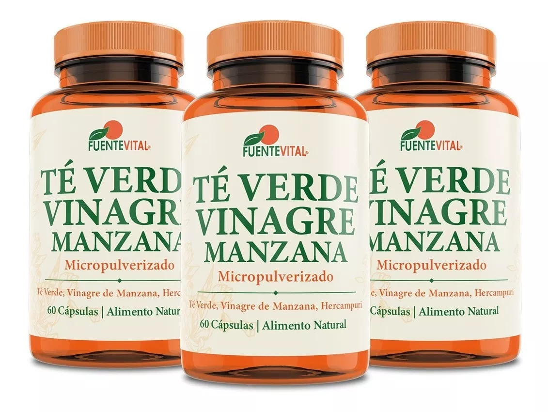TE VERDE FUENTE VITAL + VINAGRE MANZANA X 3 DETOX DEPURADOR - 1