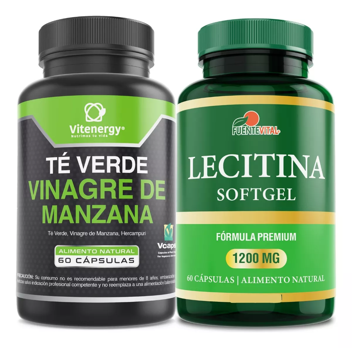 PACK VITENERGY TÉ VERDE VINAGRE DE MANZANA + LECITINA DE SOYA OFERTA - 1