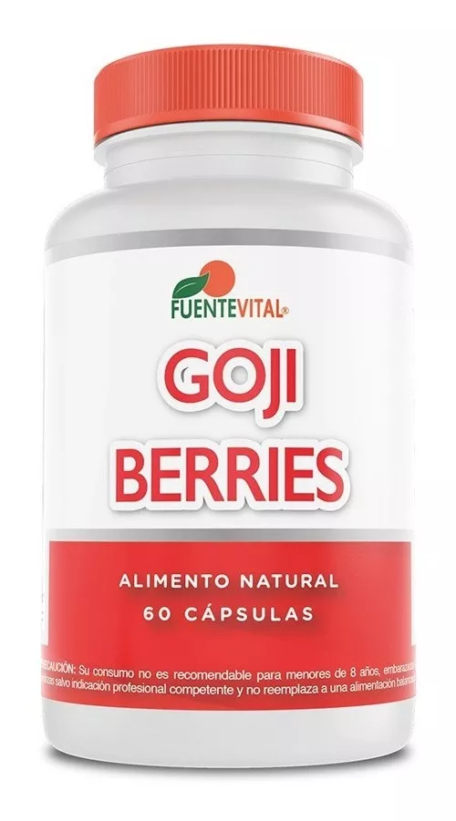 SUPLEMENTO ALIMENTICIO FUENTE VITAL GOJI BERRIES ORGANICO CONTROL PESO 60 CÁPSULAS VEGAN - 1