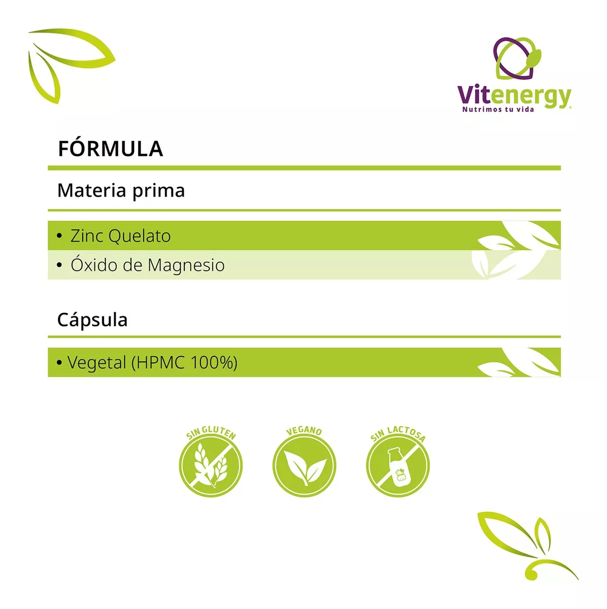 SUPLEMENTO ALIMENTICIO FUENTE VITAL ZINC QUELATO 60 CÁPSULAS VEGETALES OFERTA - 5