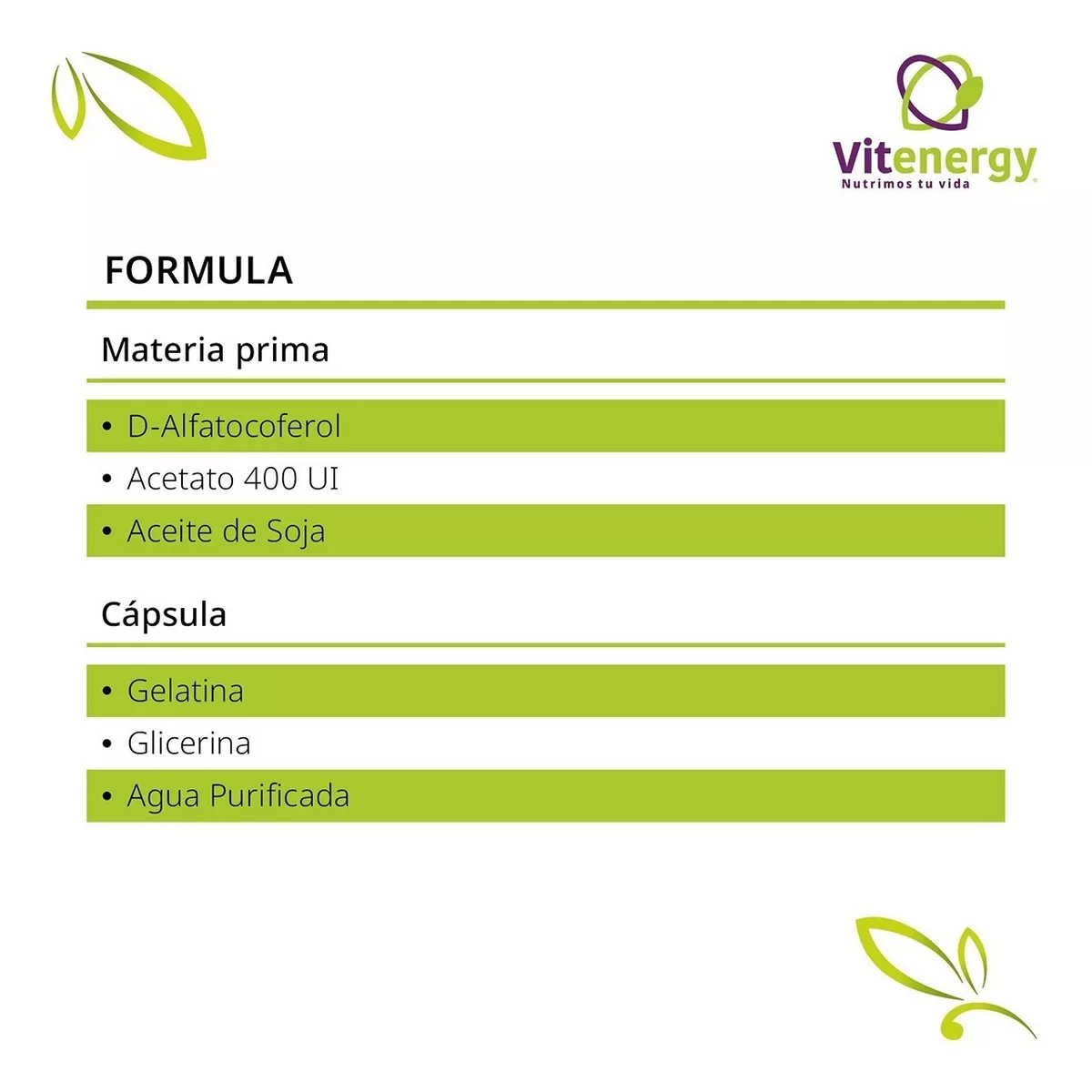 SUPLEMENTO ALIMENTICIO FUENTE VITAL VITAMINA E 400 UI CAPSULA BLANDA ANTIOXIDANTE PIEL CABELLO - 5