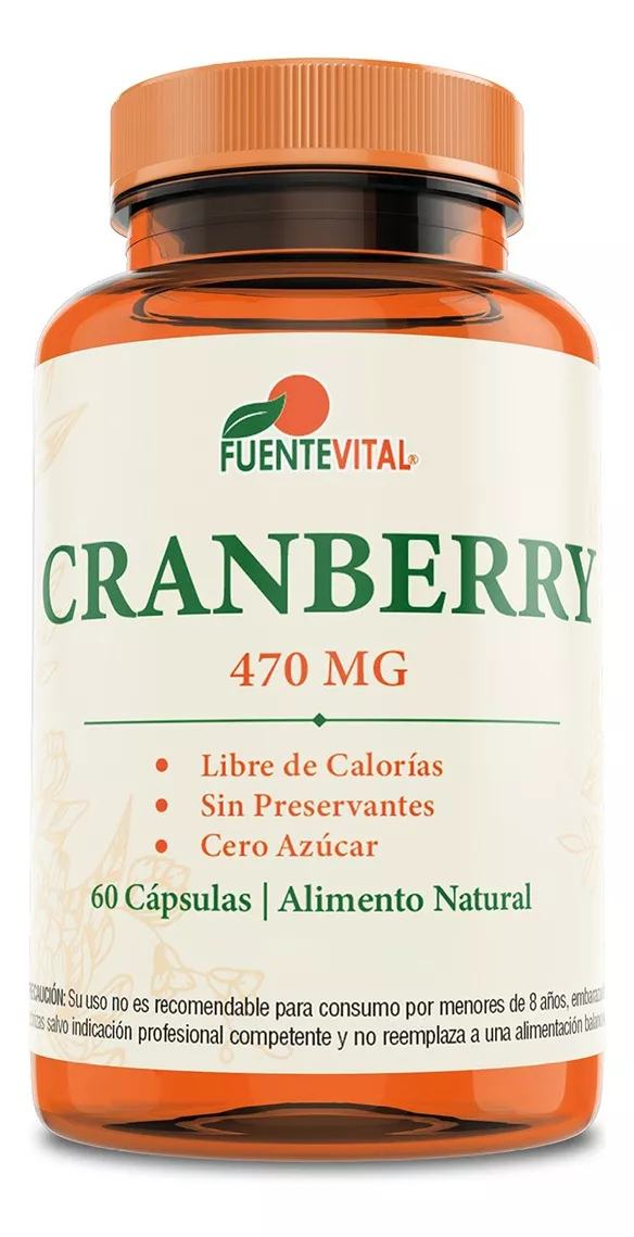 SUPLEMENTO ALIMENTICIO FUENTE VITAL CRANBERRY ARANDANO ROJO 60 CÁPSULAS PLUS 470MG OFERTA - 1