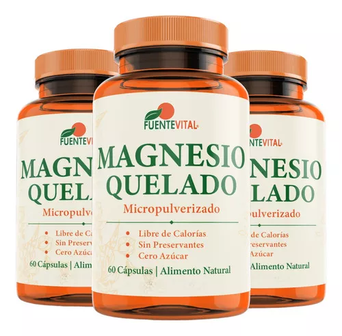 PACK 3 FUENTE VITAL MAGNESIO QUELADO UNIDADES 180 CÁPSULAS - 1