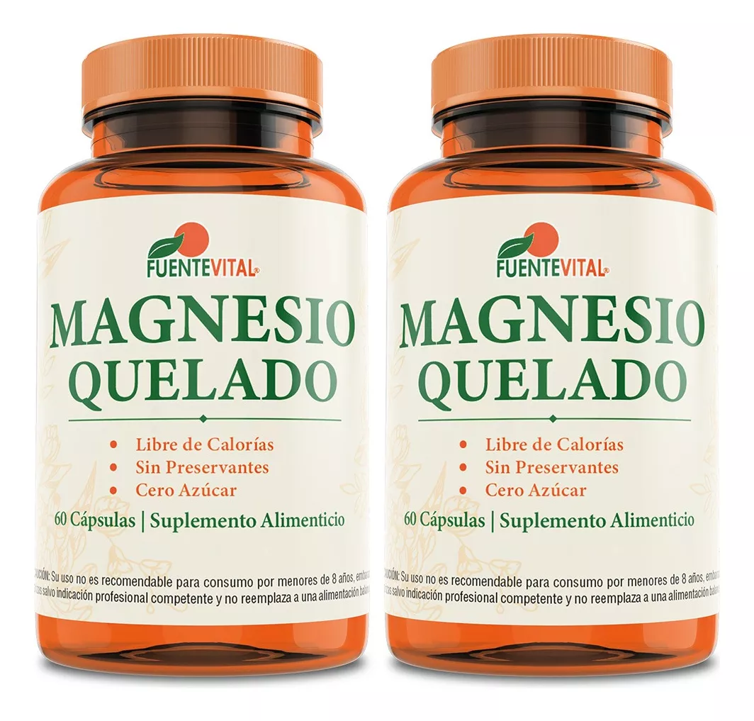 PACK X 2 FUENTE VITAL MAGNESIO QUELADO CAPSULAS 100% VEGETALES - 1