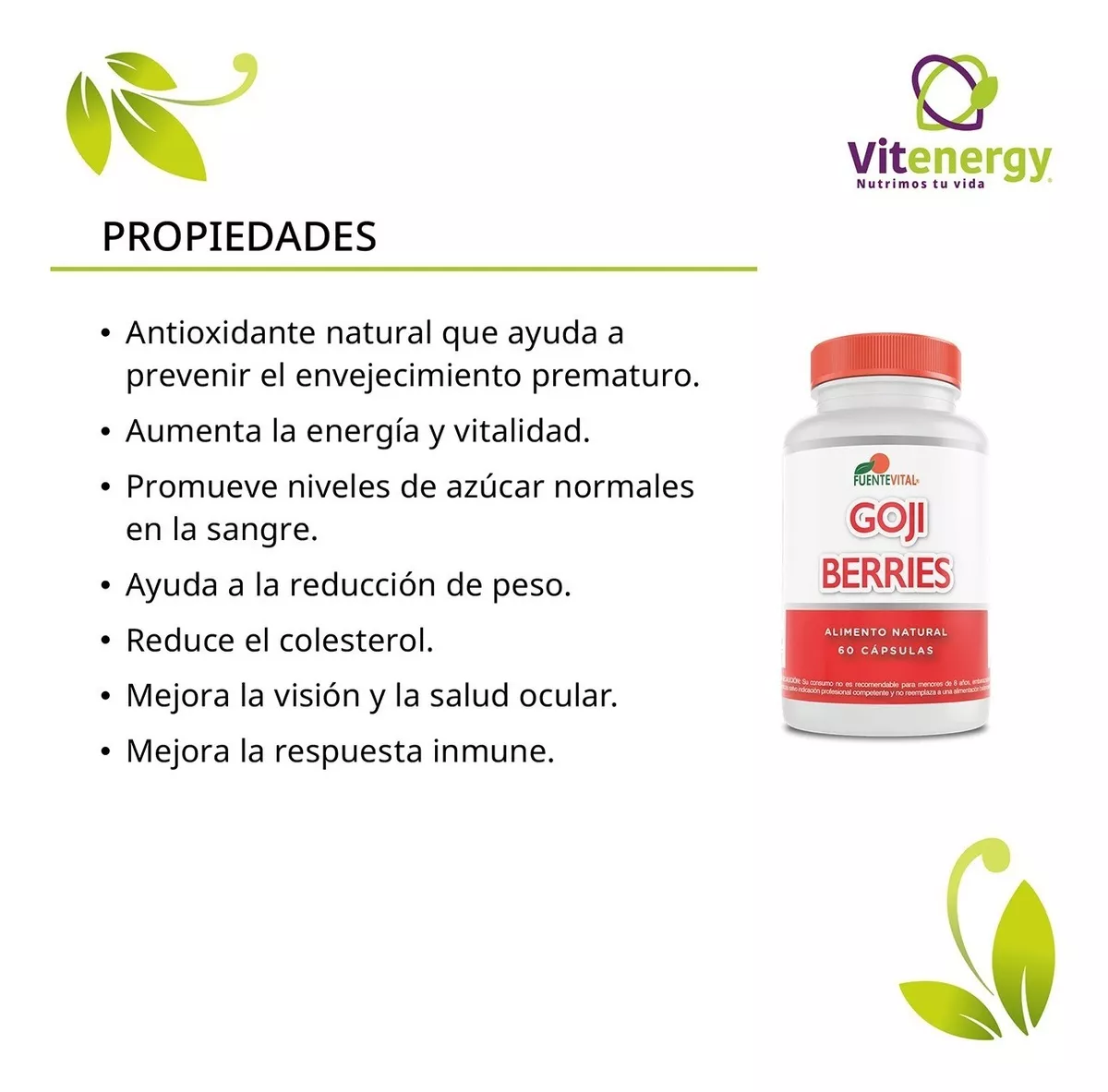 PACK X 3 OFERTA FUENTE VITAL GOJI BERRIES ORGANICO CONTROL PESO - 2