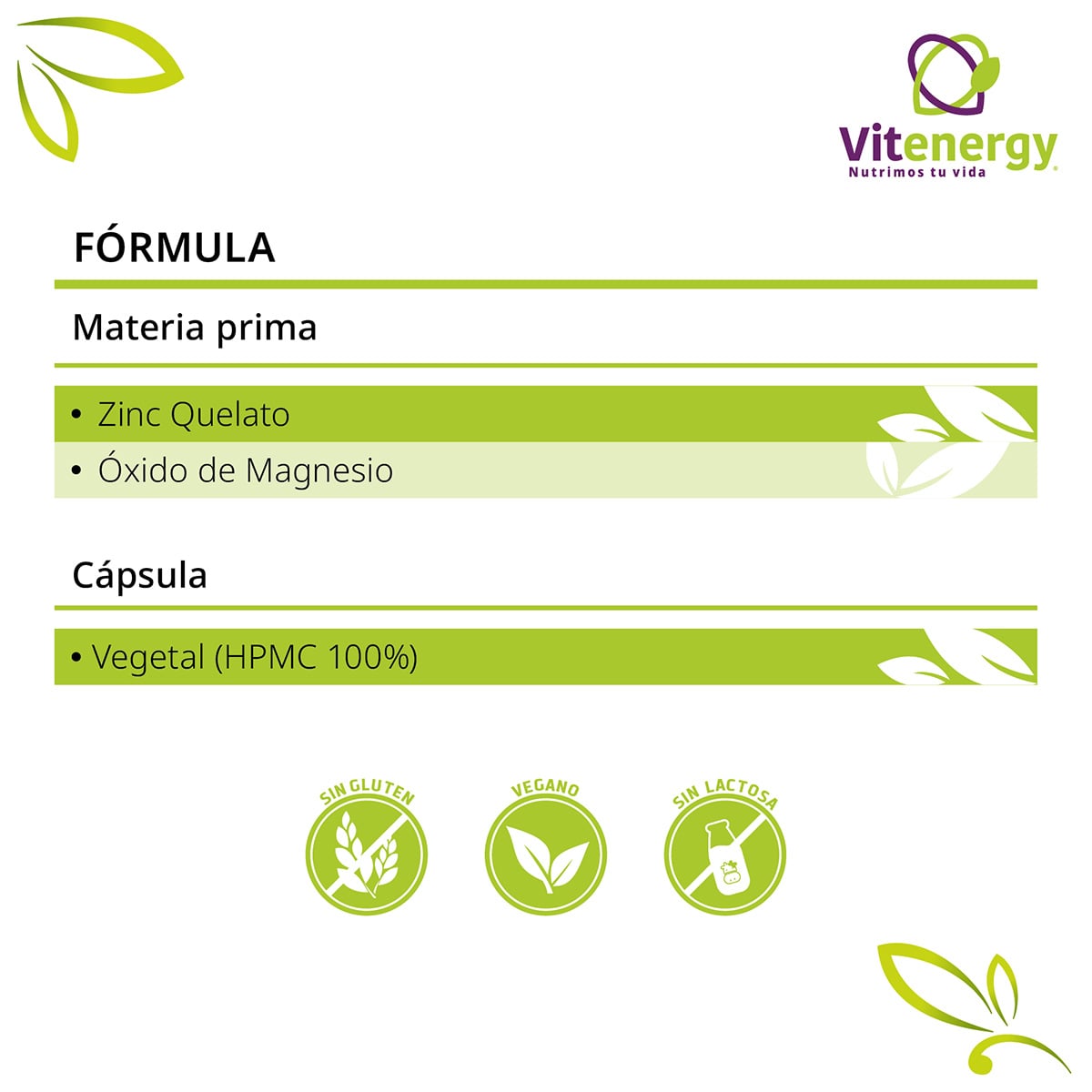 PACK X 3 FUENTE VITAL ZINC QUELATO CÁPSULAS VEGETALES - 3