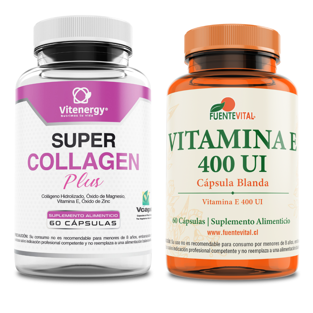 PACK VITENERGY COLÁGENO REFORZADO ZINC MAGNESIO + VITAMINA E. - 1