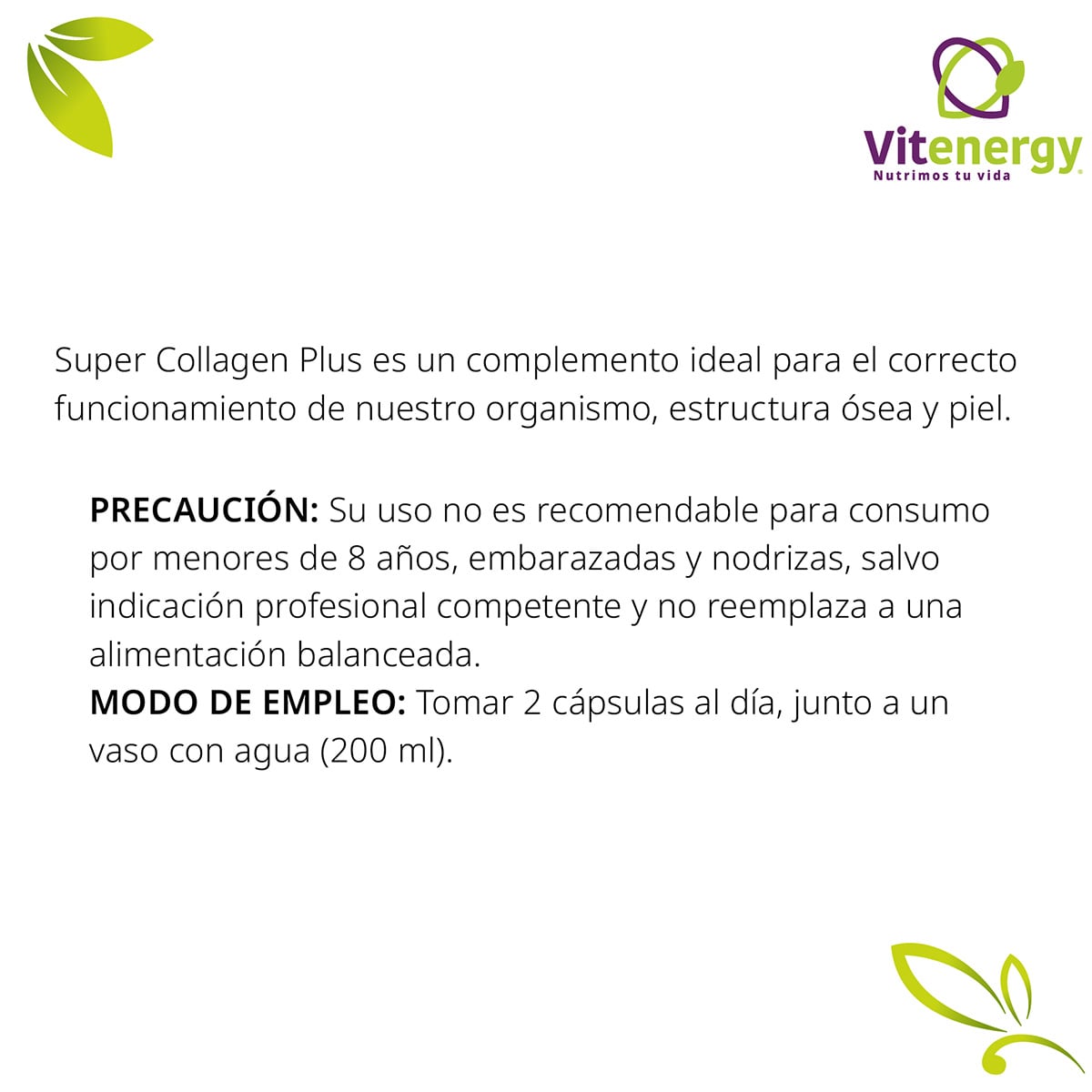 PACK VITENERGY COLÁGENO REFORZADO ZINC MAGNESIO + VITAMINA E. - 3