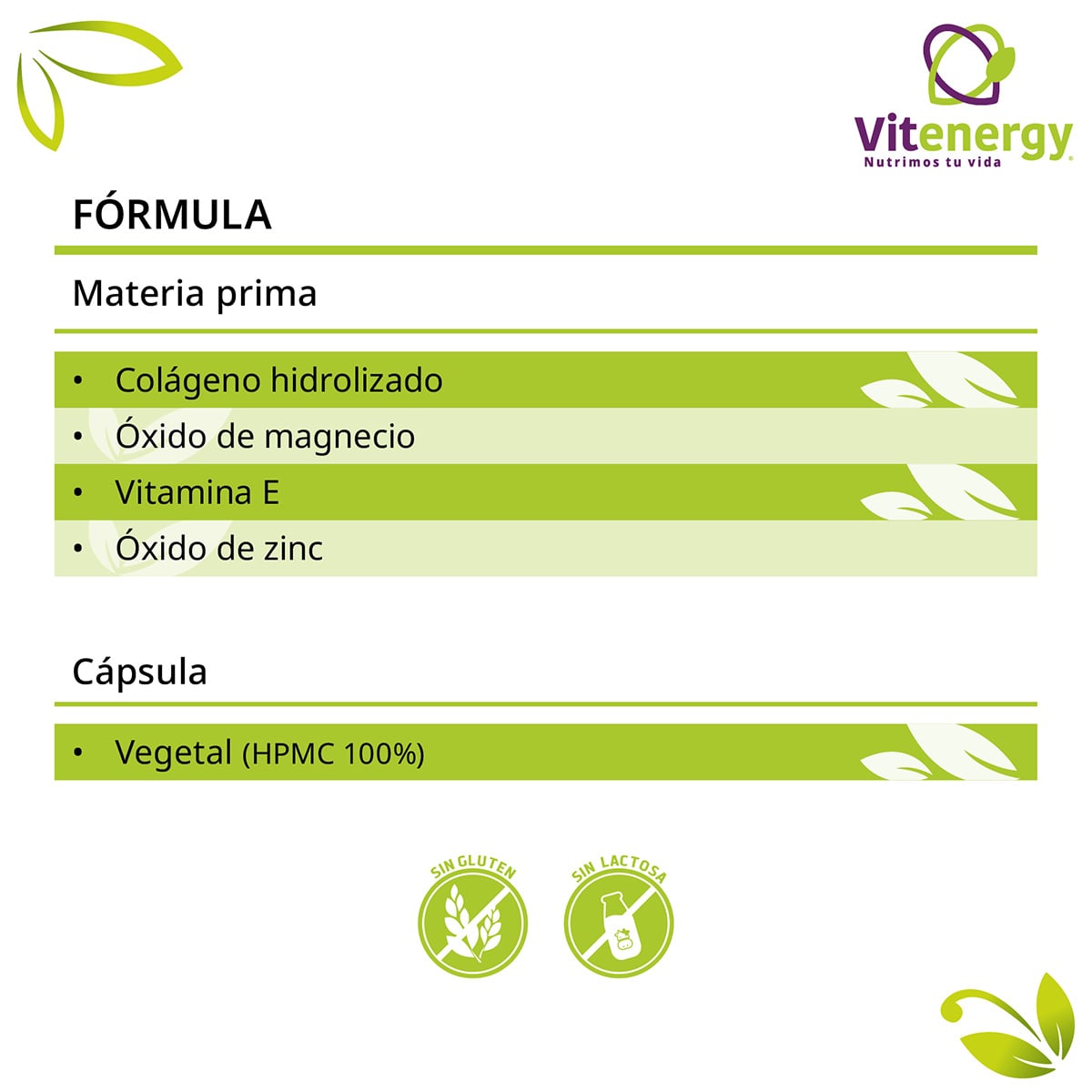 PACK VITENERGY COLÁGENO REFORZADO ZINC MAGNESIO + VITAMINA E. - 4