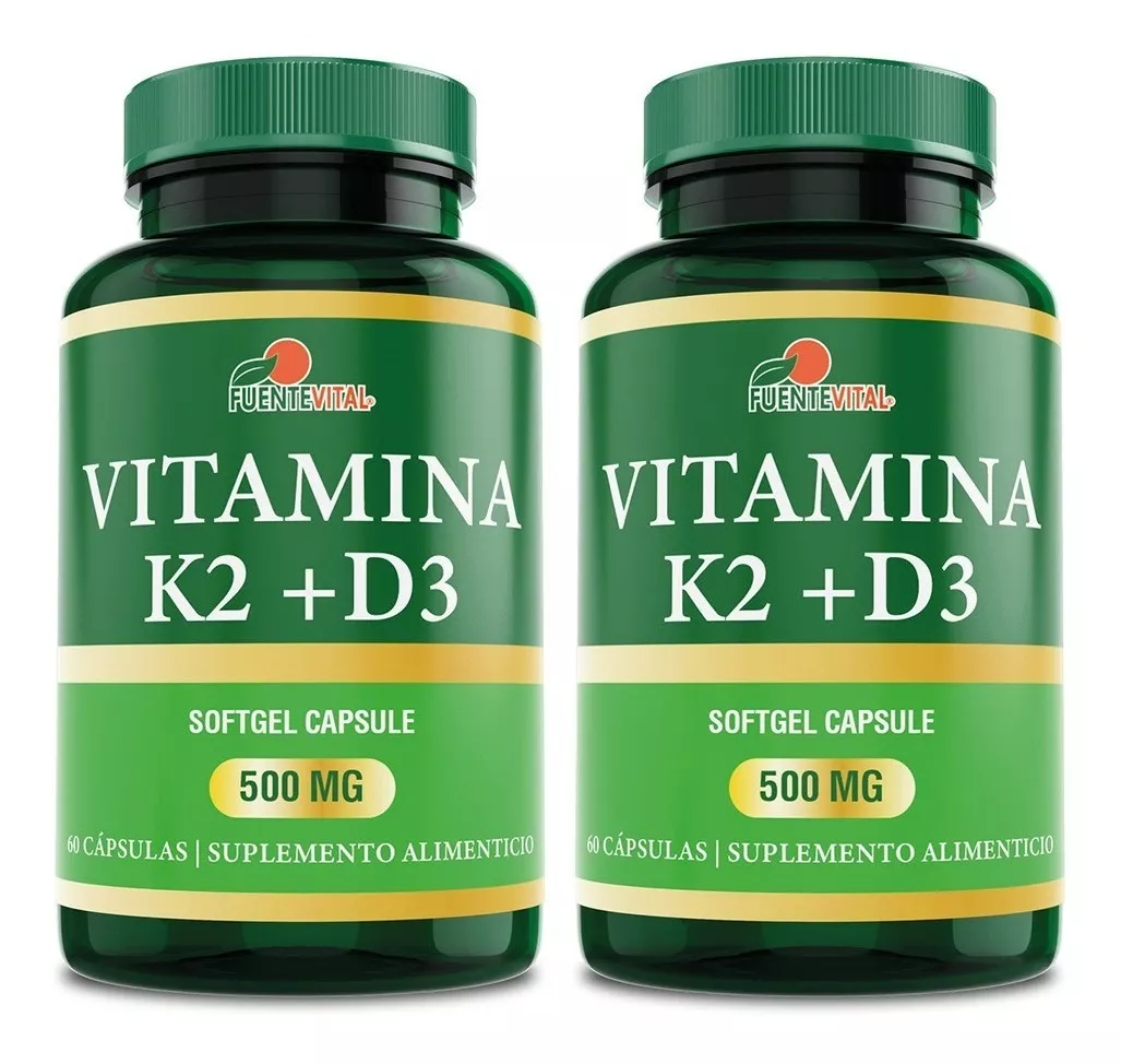 SUPLEMENTO ALIMENTICIO FUENTE VITAL VITAMINA K2 + D3 CAPSULA GEL PACK X 2 - 1