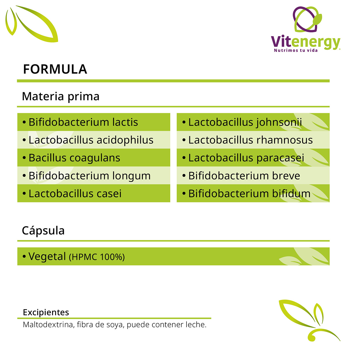 PROBIOTICO FUENTE VITAL 100 BILLONES 10 CEPAS CÁPSULA 100% VEGETAL - 4