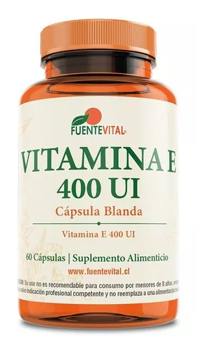 VITAMINA E FUENTE VITAL 400 UI CAPSULA BLANDA ANTIOXIDANTE PIEL CABELLO 1 X 60 CÁPSULAS SOFT GEL - 1