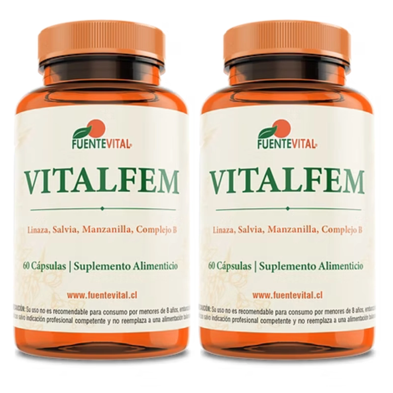 PACK X 2 FUENTE VITAL MENOPAS MENOPAUSIA BOCHORNOS REGULADOR HORMONAL NATURAL SABOR - 1