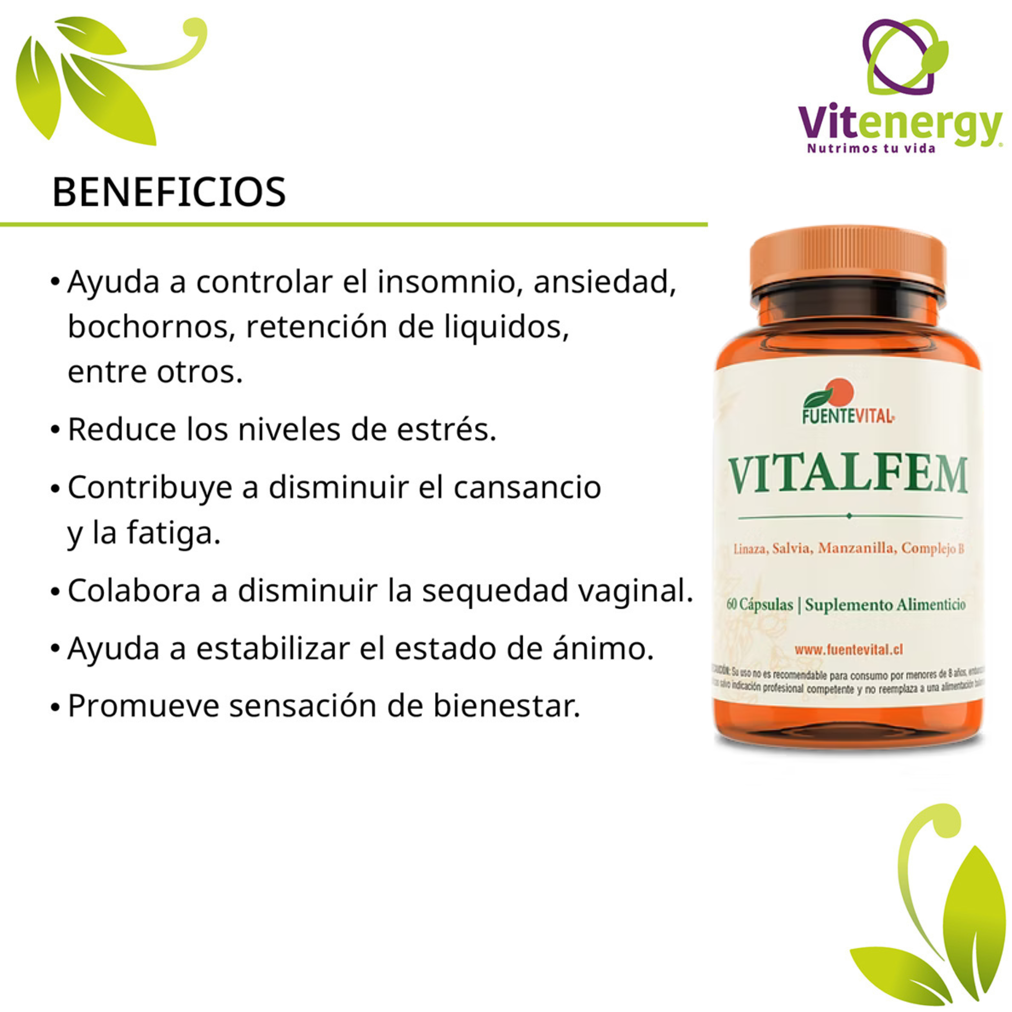 PACK X 2 FUENTE VITAL MENOPAS MENOPAUSIA BOCHORNOS REGULADOR HORMONAL NATURAL SABOR - 2