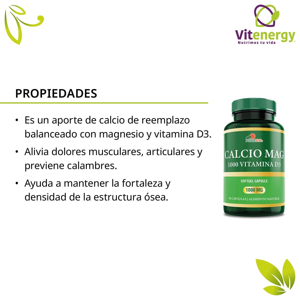 PACK VITENERGY COLAGENO ZINC MAGNESIO VITAMINA E + CALCIO VITAMINA D3 OFERTA PACK - 5