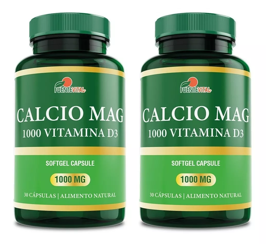 PACK X 2 FUENTE VITAL CALCIO + VITAMINA D3 + MAGNESIO 1000 MG OFERTA - 1