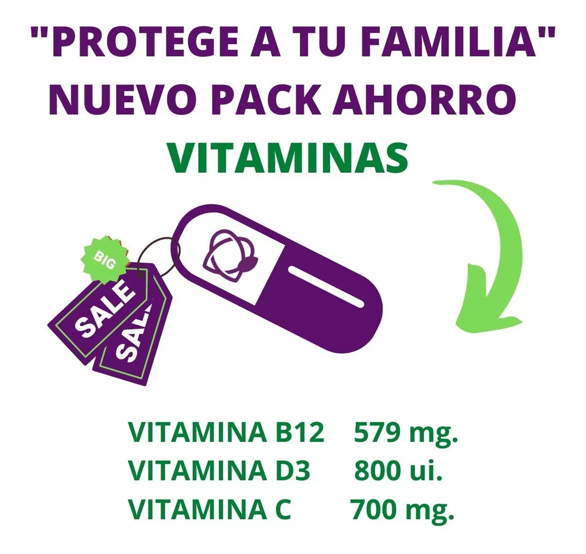 SUPLEMENTO ALIMENTICIO FUENTE VITAL VITAMINAS B12 D3 C CAPSULA VEGETAL PACK X 3 - 2