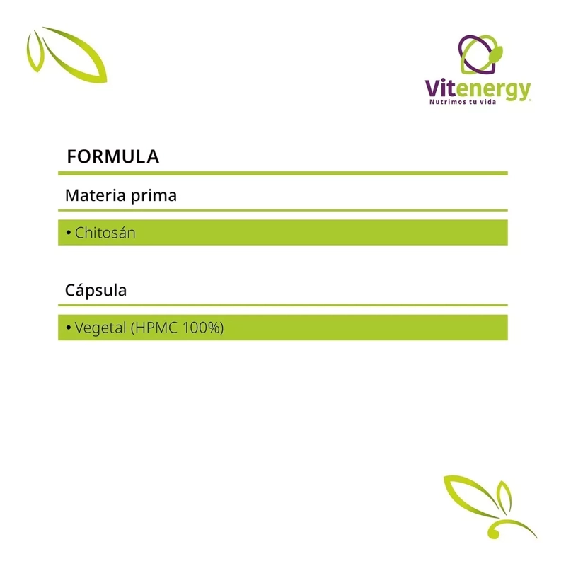 SUPLEMENTO ALIMENTICIO FUENTE VITAL CHITOSAN 100% 60 CÁPSULAS QUEMADOR NATURAL OFERTA - 5