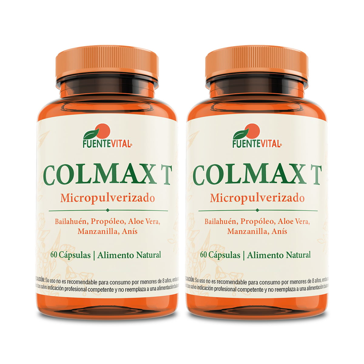 SUPLEMENTO ALIMENTICIO FUENTE VITAL COLON COLMAX T PROTECTOR NATURAL IRRITACIÓN INFLAMACIÓN X 2 - 1