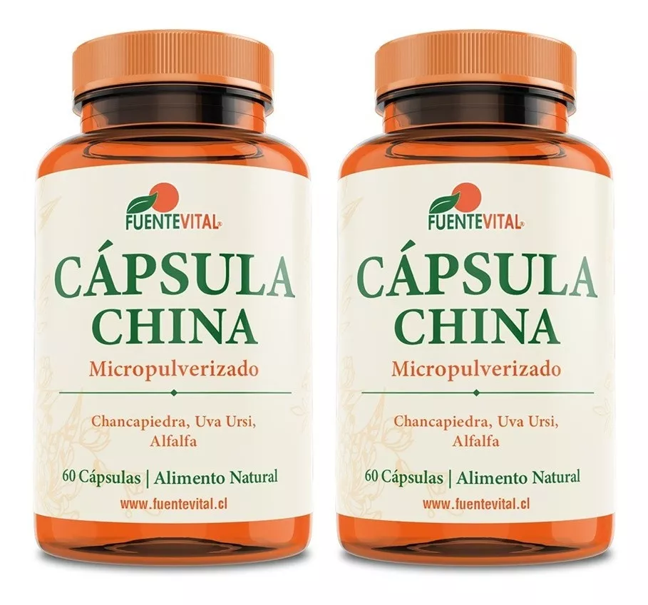 SUPLEMENTO ALIMENTICIO FUENTE VITAL CÁPSULA CHINA CHANCAPIEDRA UVA URSI DIURÉTICO OFERTA X2 - 1