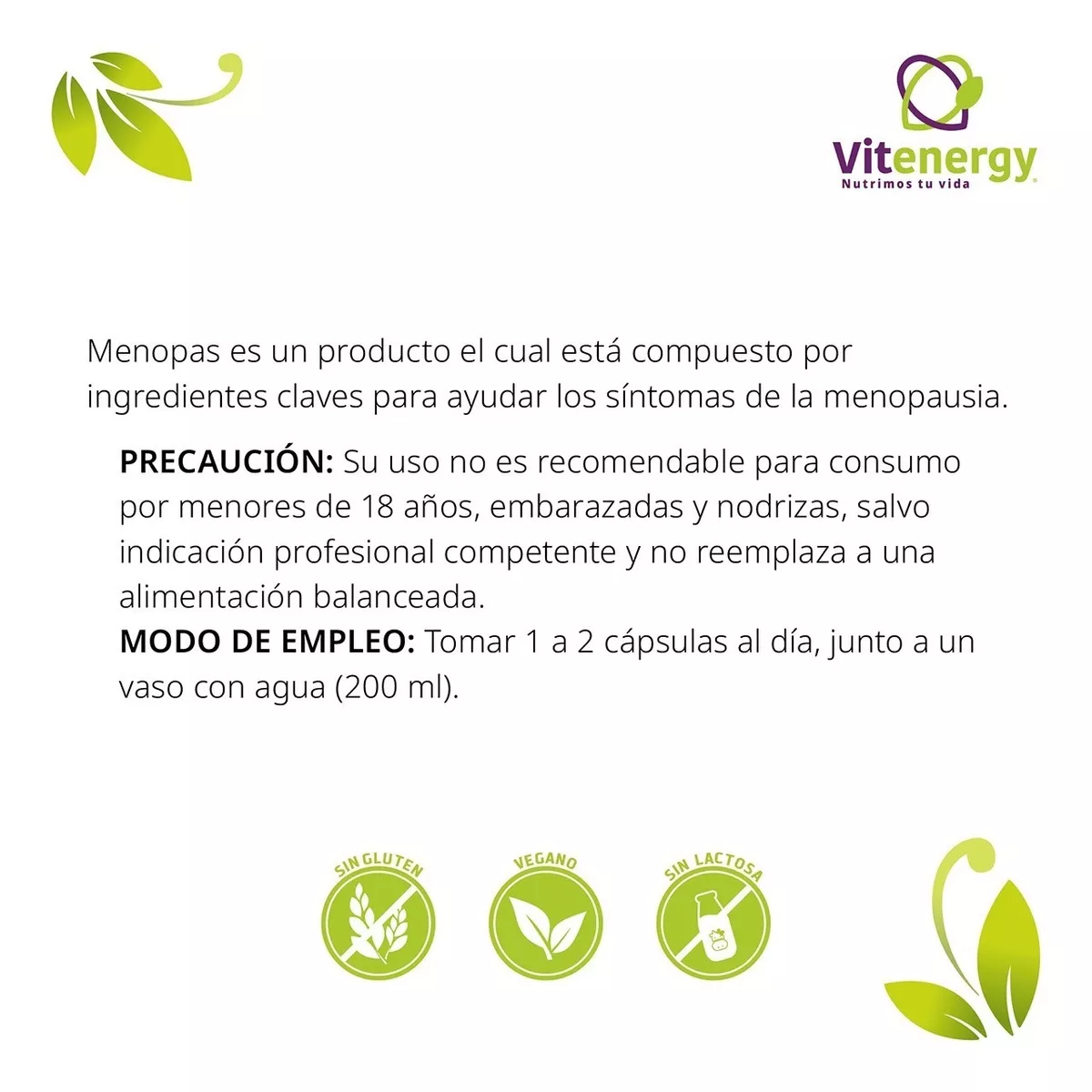 PACK X 3 FUENTE VITAL VITAMINAS MENOPAUSIA BOCHORNOS MENOPAS REGULADOR HORMONAL - 3