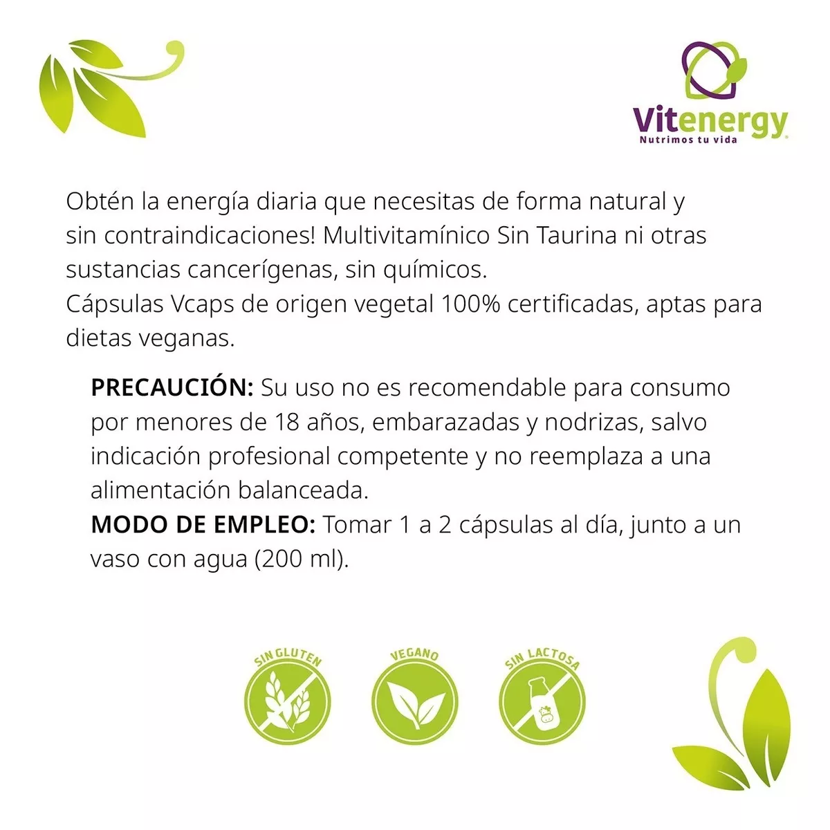PACK X 2 VITENERGY NATURAL ENERGY PLUS COMPLEJO B + ENERGIZANTE 100% NATURAL - 3