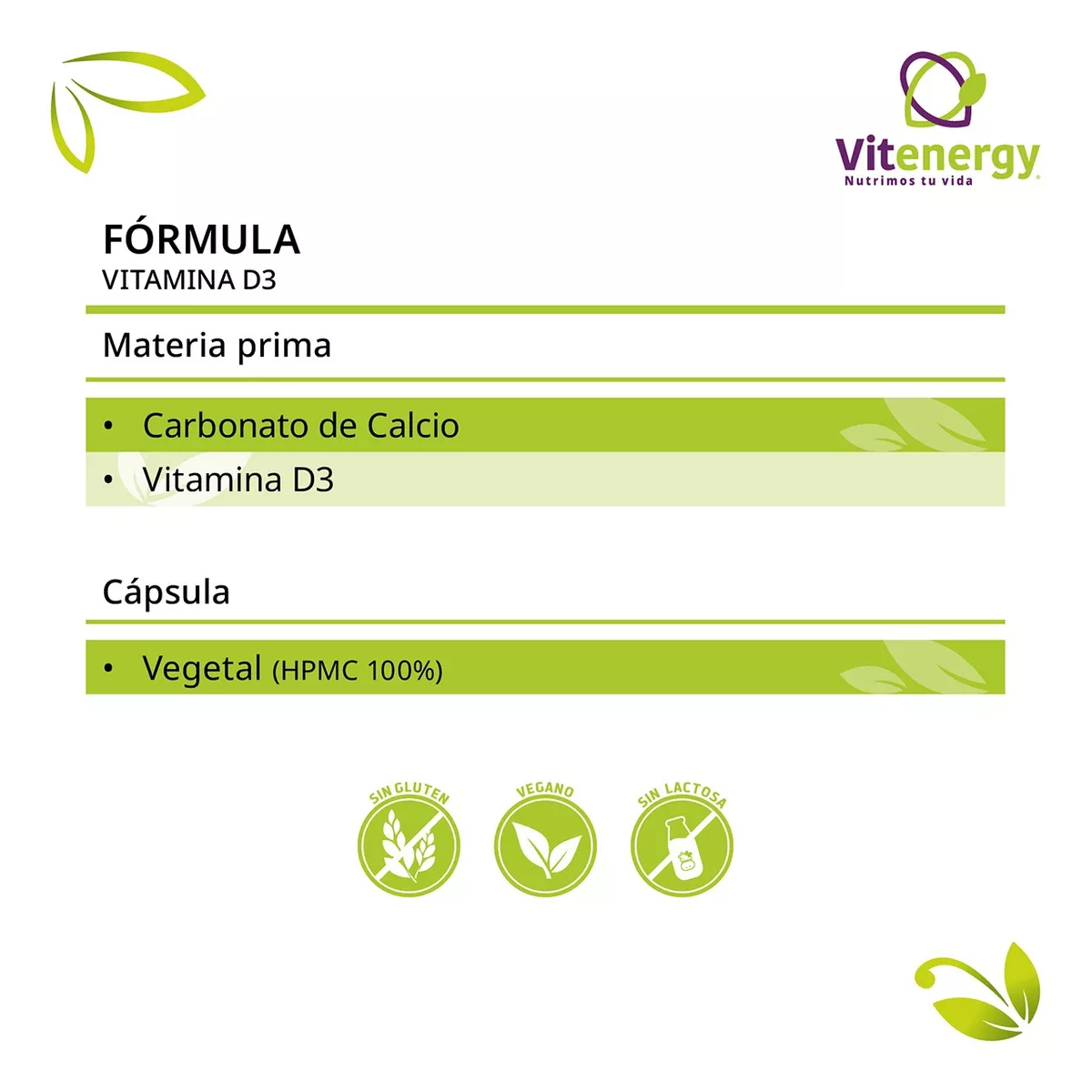SUPLEMENTO ALIMENTICIO FUENTE VITAL VITAMINA D3 CAPSULAS VEGETALES 800 UI PACK X 3 - 5