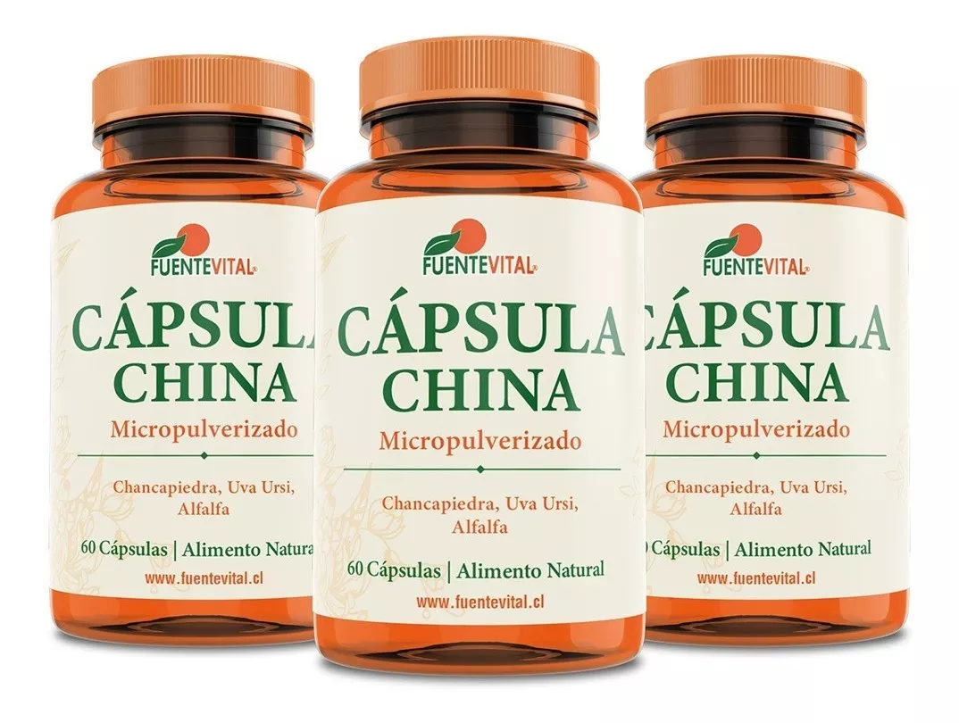 SUPLEMENTO ALIMENTICIO FUENTE VITAL CÁPSULA CHINA CHANCAPIEDRA UVA URSI DIURÉTICO OFERTA X3 - 1