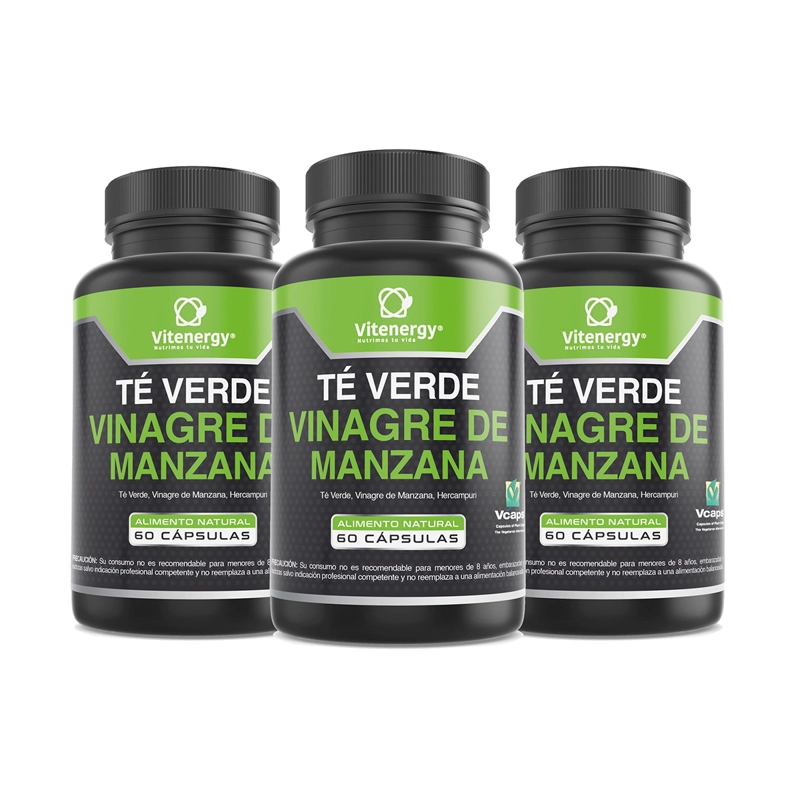 TE VERDE VITENERGY + VINAGRE MANZANA PREMIUM DETOX DEPURADOR X 3 - 1