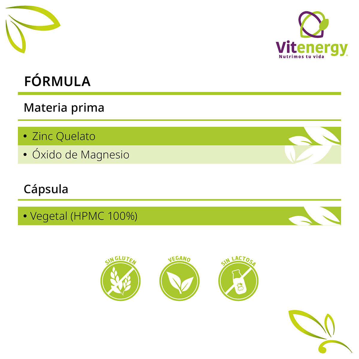 SUPLEMENTO ALIMENTICIO FUENTE VITAL ZINC QUELATO CÁPSULAS VEGETALES PACK X 3 - 4
