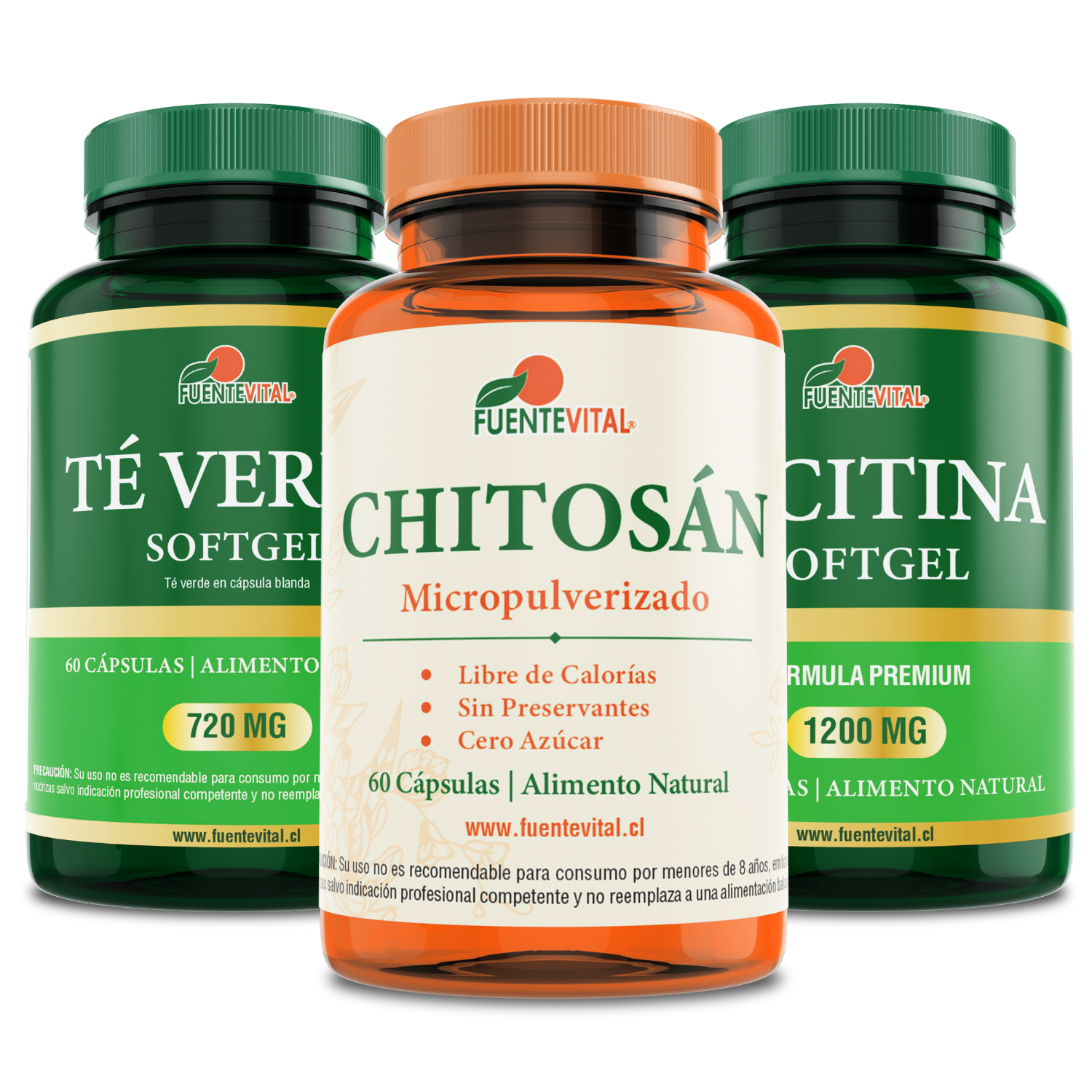 SUPLEMENTO ALIMENTICIO VITENERGY TÉ VERDE SOFT GEL + CHITOSÁN + LECITINA DE SOYA - PACK QUEMADOR - 1
