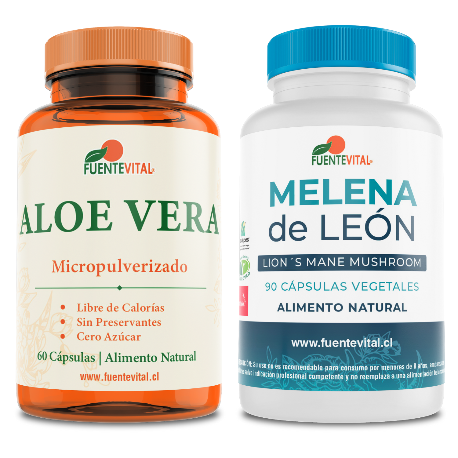 SUPLEMENTO ALIMENTICIO VITENERGY MELENA DE LEÓN 100% + ALOE VERA CÁPSULAS - PACK DIGESTIVO - 1