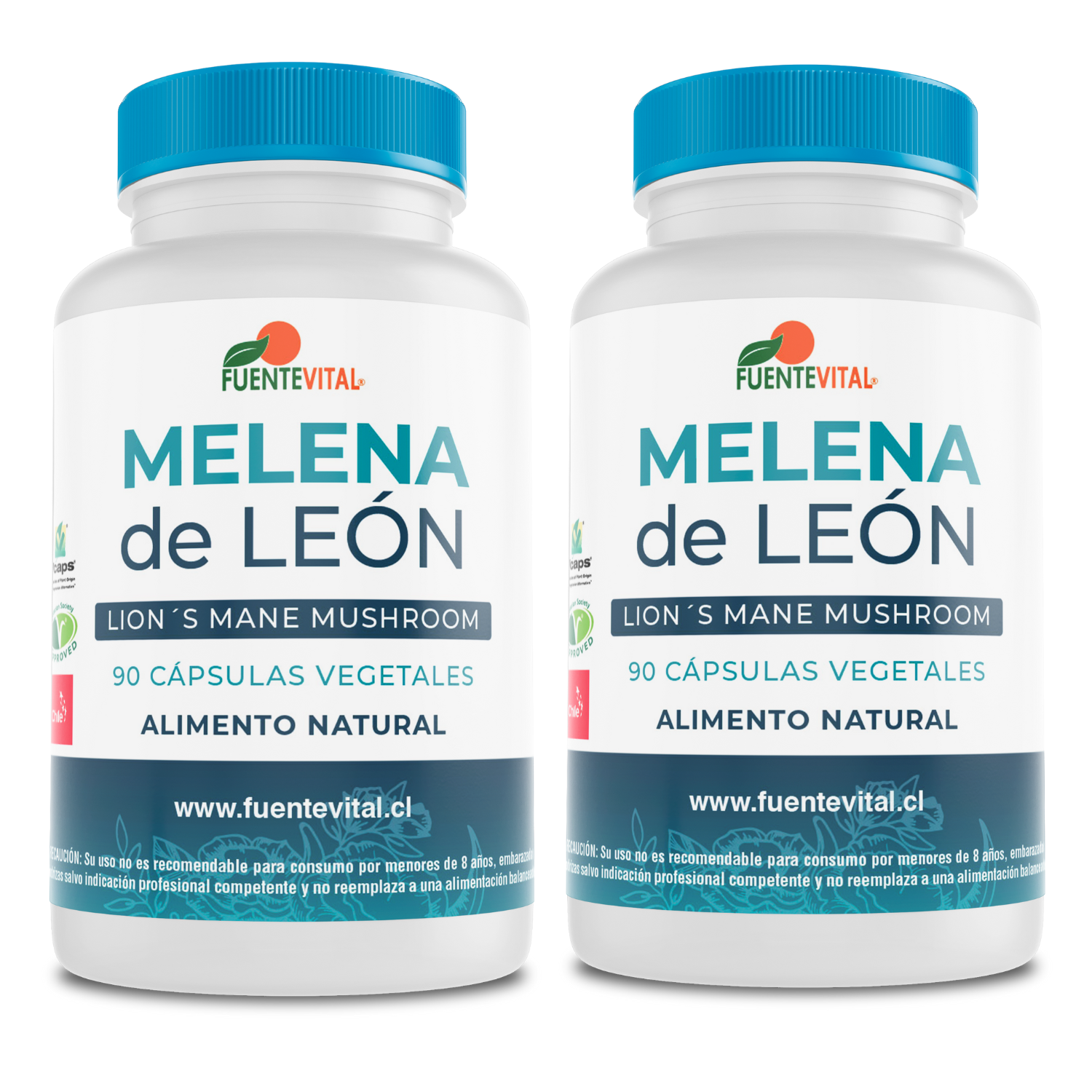 SUPLEMENTO ALIMENTICIO VITENERGY MELENA DE LEÓN HONGO 100% - CÁPSULAS VEGETALES - PACK X2 - 1