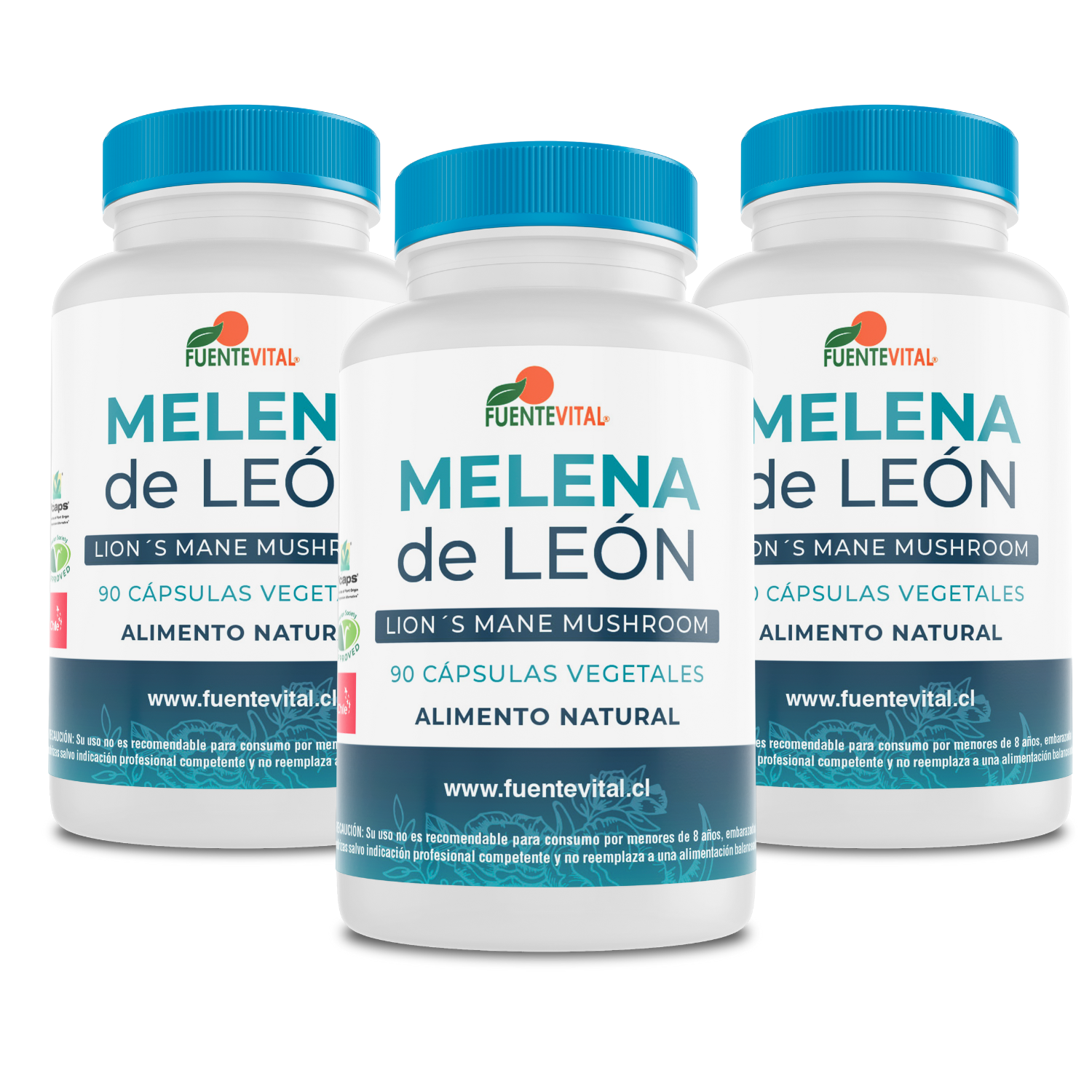 SUPLEMENTO ALIMENTICIO VITENERGY MELENA DE LEÓN HONGO 100% - CÁPSULAS VEGETALES - PACK X3 - 1