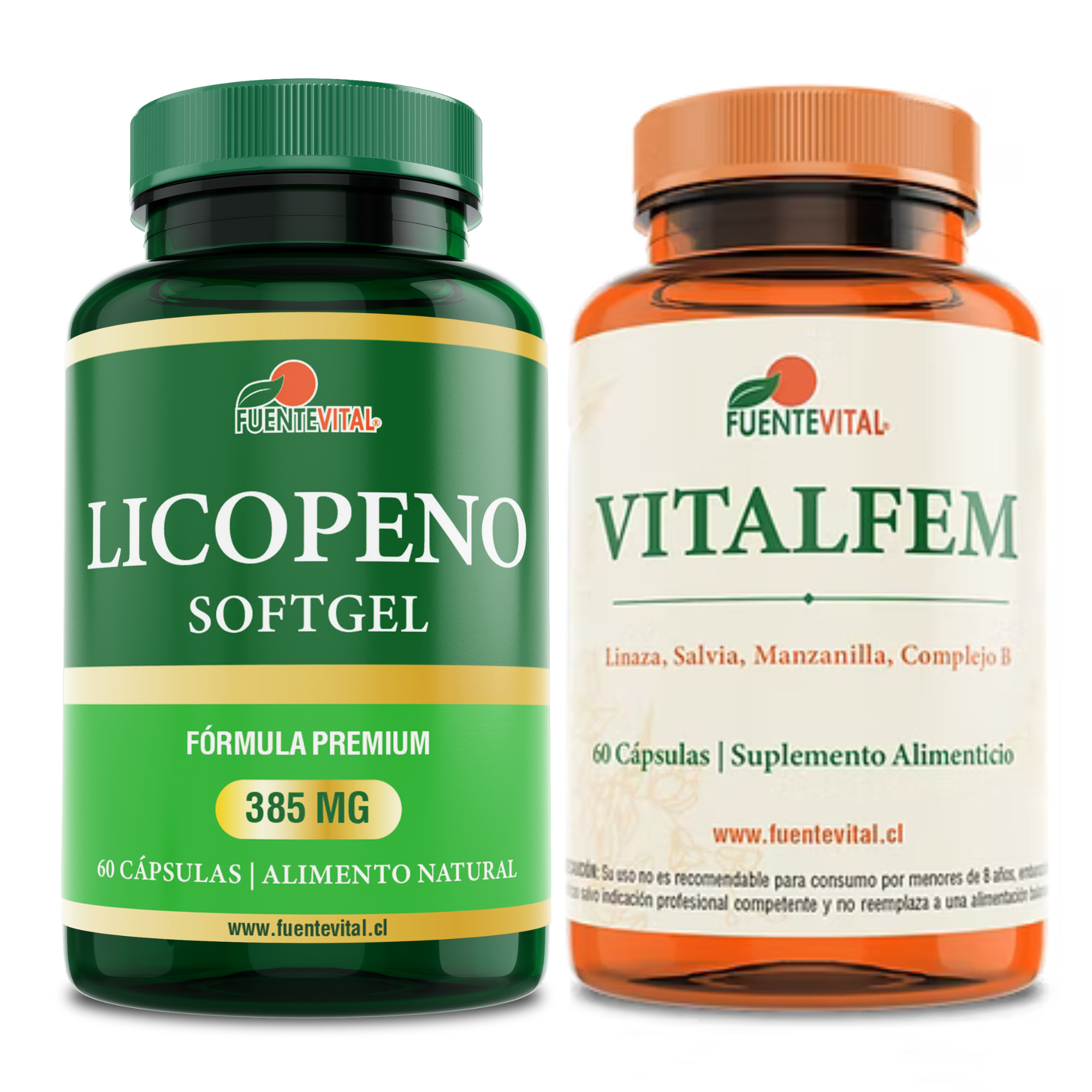 PACK 2 SUPLEMENTO FUENTE VITAL ANTIOXIDANTE LICOPENO + VITAMINAS MENOPAUSIA MENOPAS - 1