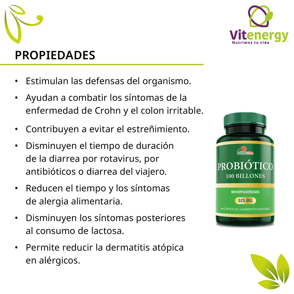 PACK COLAGENO VITENERGY BIOTINA ZINC + PROBIOTICO 100 BILLONES - 2
