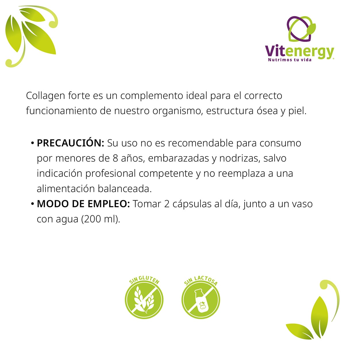 PACK COLAGENO FUENTE VITAL ZINC VITAMINA E + REGENEROL HUESOS - 7