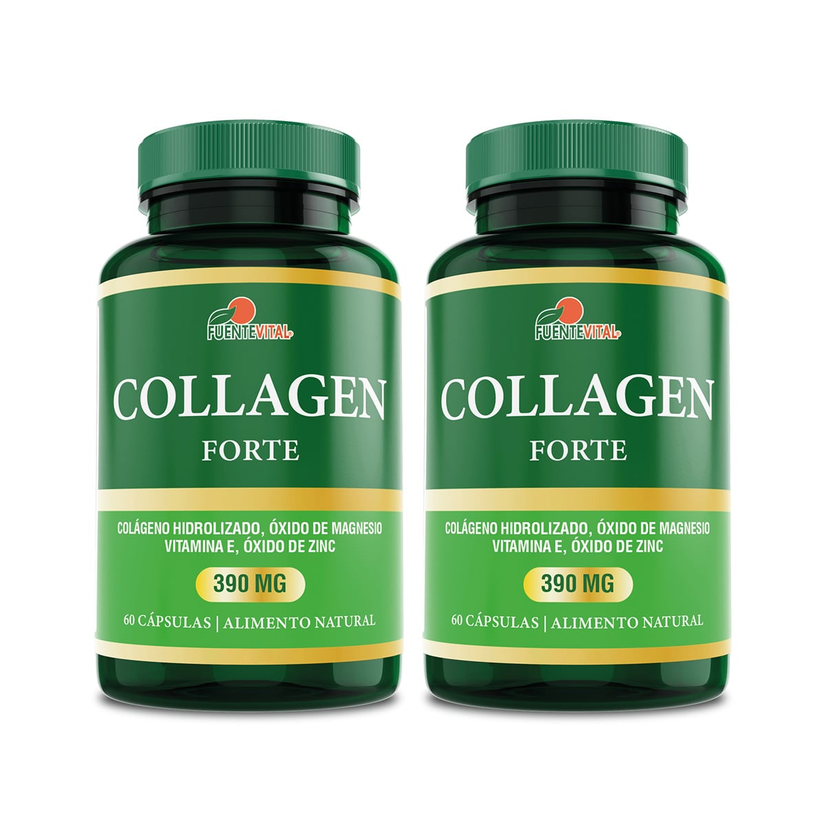 PACK 2 SUPLEMENTO FUENTE VITAL COLAGENO + ZINC + MAGNESIO-HUESOS-ARTICULACIONES - 1